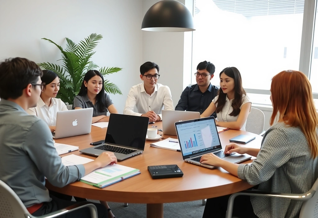 LeadVerse team working on marketing strategy